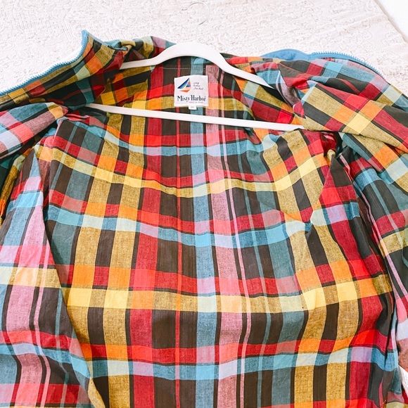 NFS Retro Vibes Raincoat Marvelous Plaid Lining Stranger Things Moonrise Kingdom - Picture 3 of 5